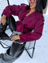 "BURGUNDY SPRITZ" - suede-like jacket
